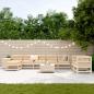 Preview: 10-tlg. Garten-Sofagarnitur Massivholz Kiefer
