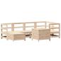 Preview: 7-tlg. Garten-Sofagarnitur Massivholz Kiefer