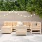 Preview: 7-tlg. Garten-Sofagarnitur Massivholz Kiefer
