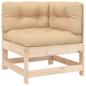 Preview: Ecksofa mit Kissen Massivholz Kiefer
