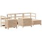 Preview: 7-tlg. Garten-Sofagarnitur Massivholz Kiefer