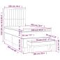 Preview: Boxspringbett mit Matratze Blau 100x200 cm Stoff