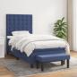 Preview: ARDEBO.de - Boxspringbett mit Matratze Blau 90x190 cm Stoff