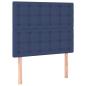 Preview: Boxspringbett mit Matratze Blau 90x190 cm Stoff