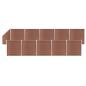 Preview: ARDEBO.de - WPC Zaun-Set 10 Quadrate + 1 Schräge 1830x186 cm Braun