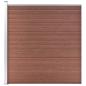 Preview: WPC Zaun-Set 10 Quadrate + 1 Schräge 1830x186 cm Braun