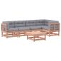 Preview: 6-tlg. Garten-Lounge-Set mit Kissen Massivholz Douglasie