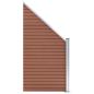 Preview: WPC Zaun-Set 4 Quadrate + 1 Schräge 792x186 cm Braun