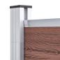 Preview: WPC Zaun-Set 4 Quadrate + 1 Schräge 792x186 cm Braun