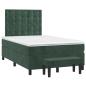 Preview: Boxspringbett mit Matratze Dunkelgrün 120x190 cm Samt