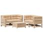 Preview: 5-tlg. Garten-Lounge-Set mit Kissen Massivholz Kiefer