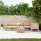 Preview: ARDEBO.de - 7-tlg. Garten-Lounge-Set mit Kissen Massivholz Kiefer