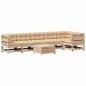 Preview: 7-tlg. Garten-Lounge-Set mit Kissen Massivholz Kiefer