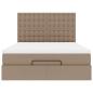 Preview: Ottoman-Bett mit Matratze Cappuccino-Braun 140x190cm Kunstleder