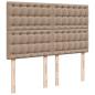Preview: Ottoman-Bett mit Matratze Cappuccino-Braun 140x190cm Kunstleder