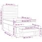 Preview: Boxspringbett mit Matratze Blau 90x200 cm Stoff