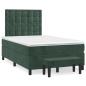 Preview: Boxspringbett mit Matratze Dunkelgrün 120x200 cm Samt