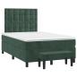Preview: Boxspringbett mit Matratze Dunkelgrün 120x200 cm Samt