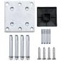 Preview: WPC Zaun-Set 2 Quadrate + 1 Schräge 446x186 cm Braun