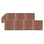 Preview: WPC Zaun-Set 7 Quadrate + 1 Schräge 1311x186 cm Braun