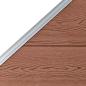 Preview: WPC Zaun-Set 7 Quadrate + 1 Schräge 1311x186 cm Braun