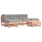 Preview: 6-tlg. Garten-Lounge-Set mit Kissen Massivholz Douglasie