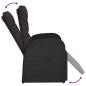 Preview: Gartensessel Verstellbar mit Kissen Schwarz Poly Rattan