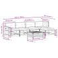 Preview: 6-tlg. Garten-Lounge-Set mit Kissen Massivholz Kiefer
