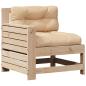 Preview: 5-tlg. Garten-Lounge-Set mit Kissen Massivholz Kiefer