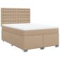 Preview: Boxspringbett Matratze Cappuccino-Braun 140x190cm Kunstleder