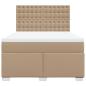 Preview: Boxspringbett Matratze Cappuccino-Braun 140x190cm Kunstleder