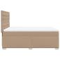 Preview: Boxspringbett Matratze Cappuccino-Braun 140x190cm Kunstleder