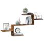 Preview: Wandregal Altholz-Optik 104x15x49 cm Holzwerkstoff