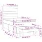 Preview: Boxspringbett mit Matratze Blau 90x190 cm Stoff