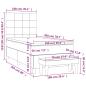 Preview: Boxspringbett mit Matratze Blau 100x200 cm Stoff