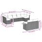 Preview: 9-tlg. Garten-Sofagarnitur mit Kissen Schwarz Poly Rattan