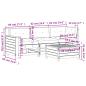 Preview: 4-tlg. Garten-Lounge-Set mit Kissen Massivholz Kiefer