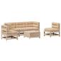 Preview: 6-tlg. Garten-Lounge-Set mit Kissen Massivholz Kiefer