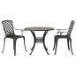 Preview: ARDEBO.de - 3-tlg. Bistro-Set Bronzen Aluminiumguss