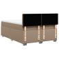 Preview: Boxspringbett Matratze Cappuccino-Braun 140x190cm Kunstleder