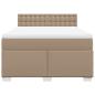 Preview: Boxspringbett Matratze Cappuccino-Braun 140x190cm Kunstleder