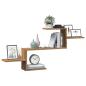 Preview: Wandregal Artisan-Eiche 104x15x49 cm Holzwerkstoff