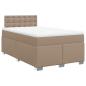 Preview: Boxspringbett Matratze Cappuccino-Braun 140x190cm Kunstleder