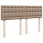 Preview: Boxspringbett Matratze Cappuccino-Braun 140x190cm Kunstleder