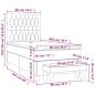 Preview: Boxspringbett mit Matratze Blau 90x200 cm Stoff