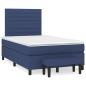 Preview: Boxspringbett mit Matratze Blau 120x200 cm Stoff