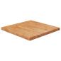 Preview: ARDEBO.de - Tischplatte Quadratisch Hellbraun 70x70x4cm Behandelte Eiche