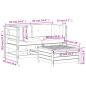 Preview: 3-tlg. Garten-Lounge-Set mit Kissen Massivholz Kiefer