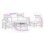 Preview: 6-tlg. Garten-Lounge-Set mit Kissen Massivholz Kiefer