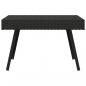 Preview: Beistelltisch Klappbar Schwarz 60x40x38 cm Poly Rattan